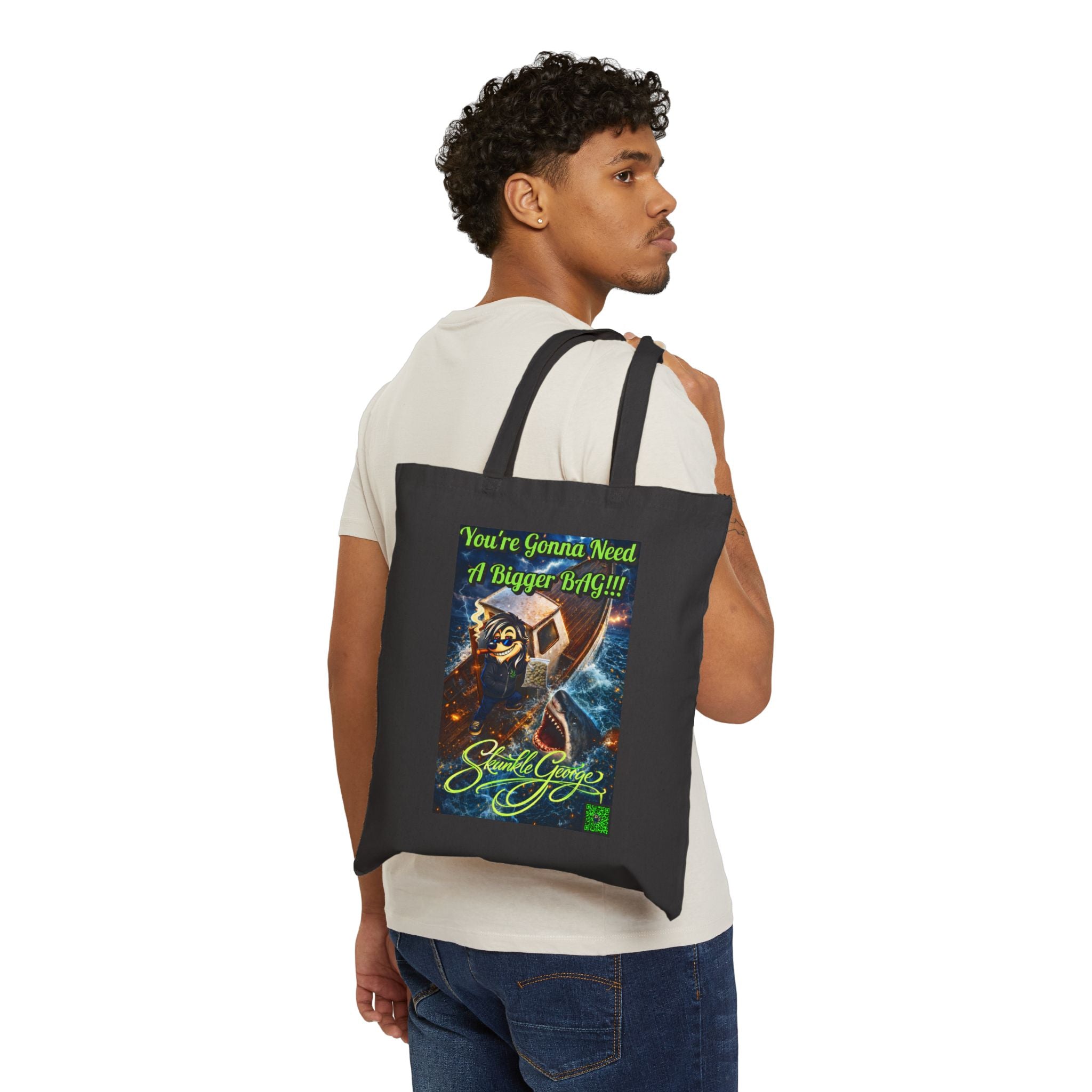 Skunkle George Tote Bag — Cotton Canvas Tote