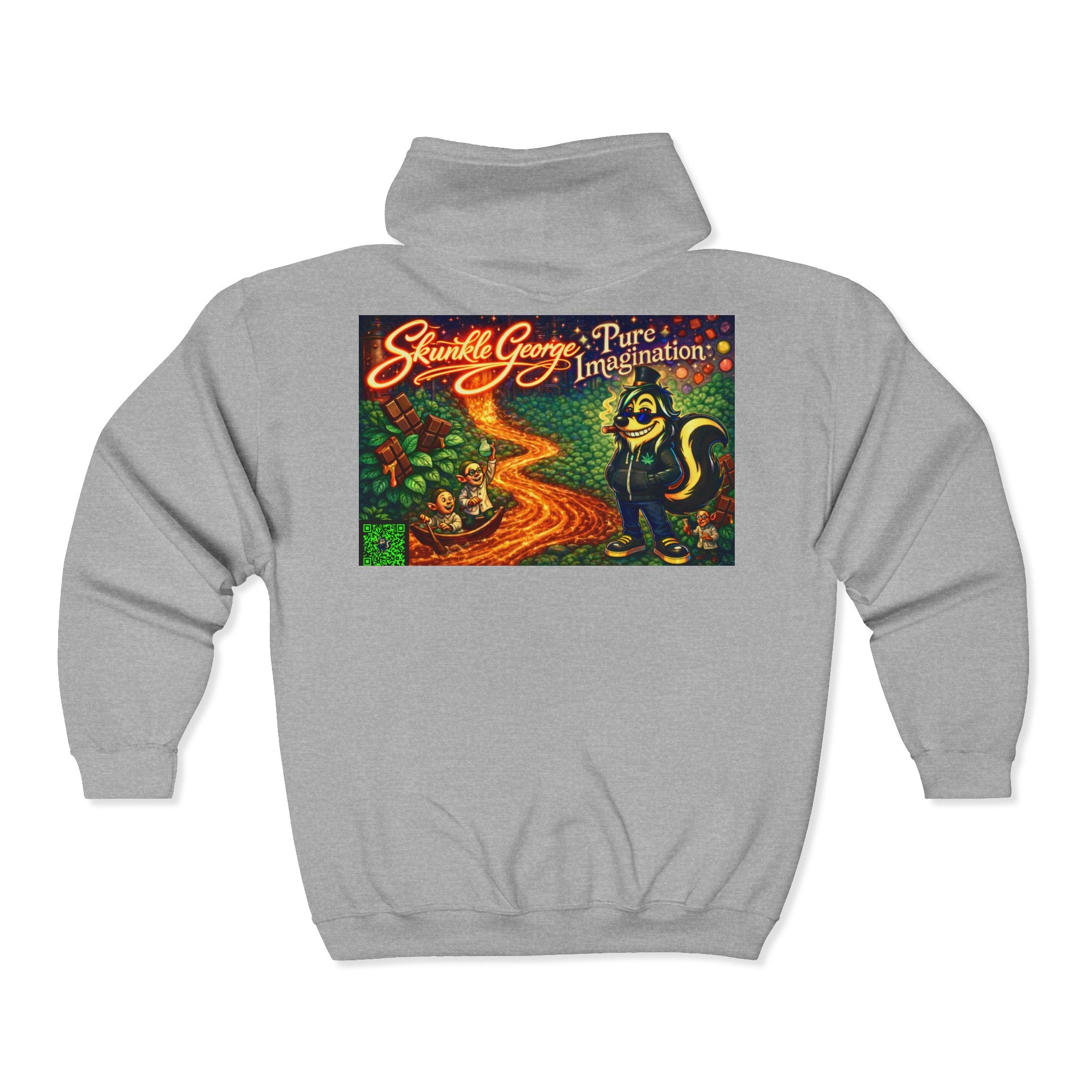 Zip Hoodie — Skunkle George “Pure Imagination” Retro Graphic Zip-Up