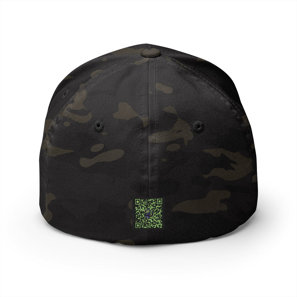 Embroidered "Skunkle George" Script Cap — Black Structured Baseball Hat