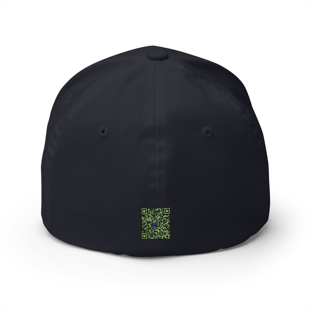 Embroidered "Skunkle George" Script Cap — Black Structured Baseball Hat