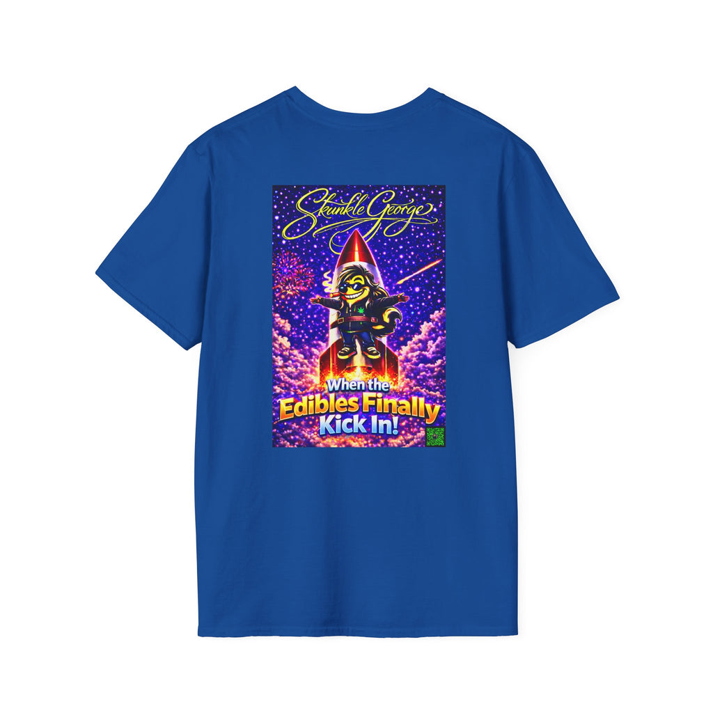 Skunkle George T-Shirt | Retro Cannabis Edibles Rocket Shirt