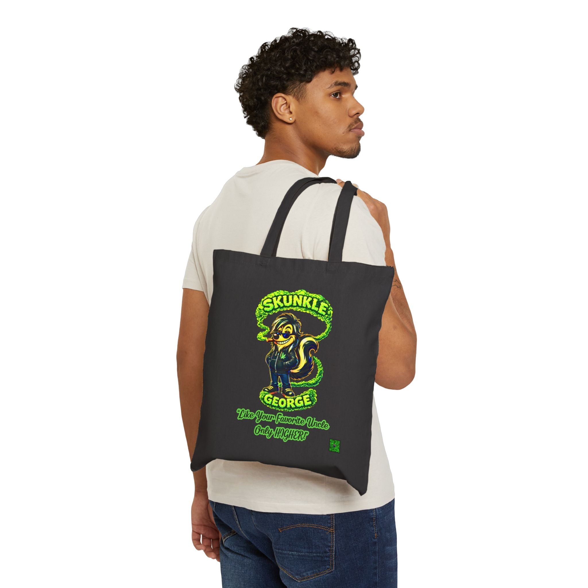 Skunkle George Tote Bag — Cotton Canvas Tote