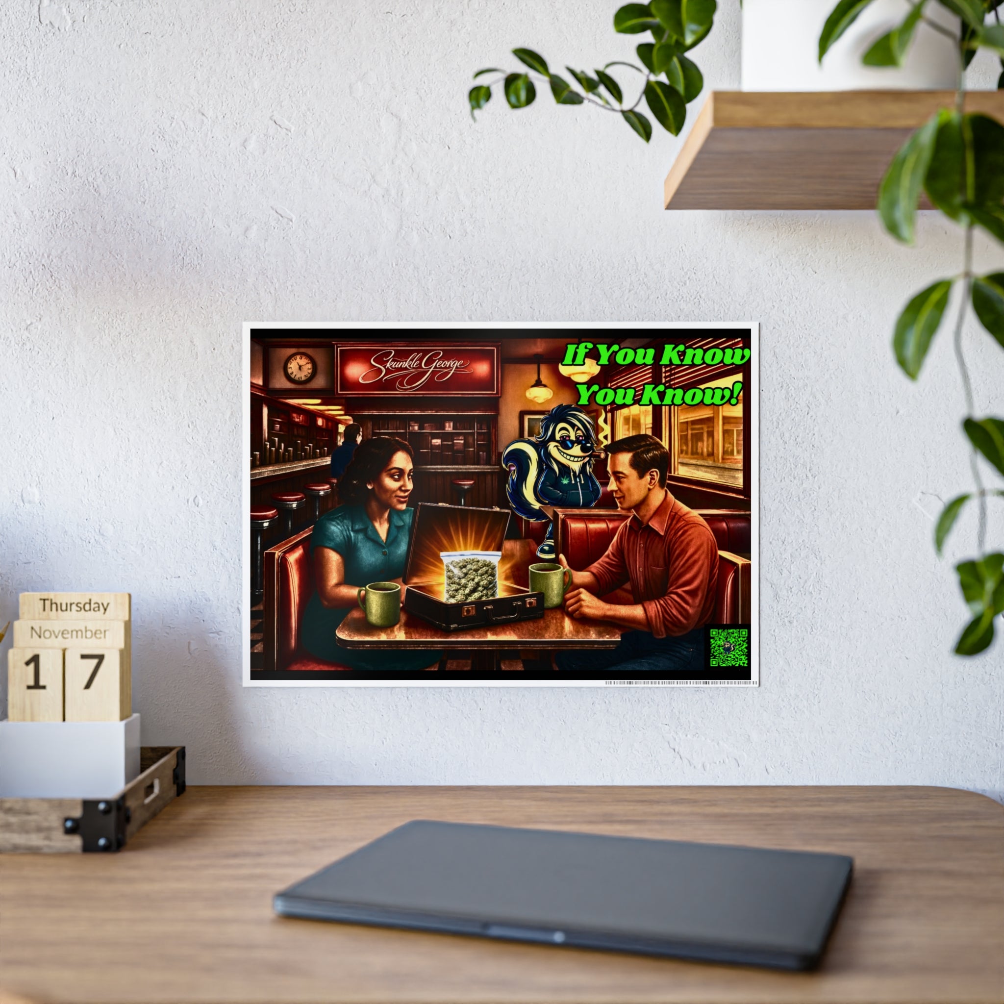 Gloss Poster — Retro Diner Artwork “If You Know You Know”