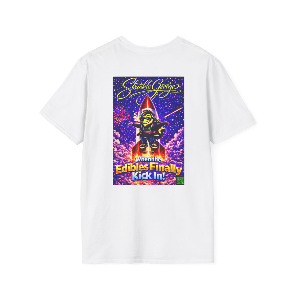 Skunkle George T-Shirt | Retro Cannabis Edibles Rocket Shirt