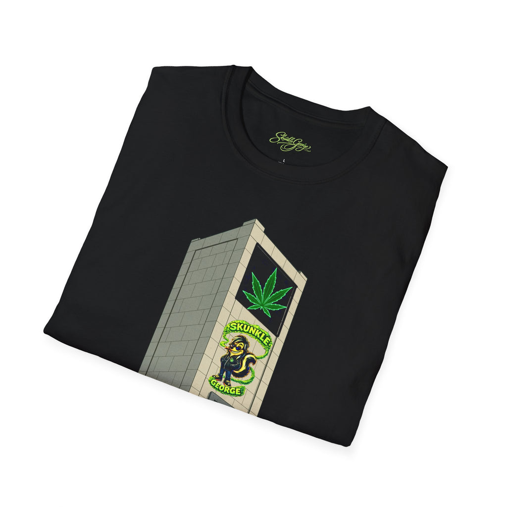 Skunkle George's Canna-Bin Graphic T-Shirt