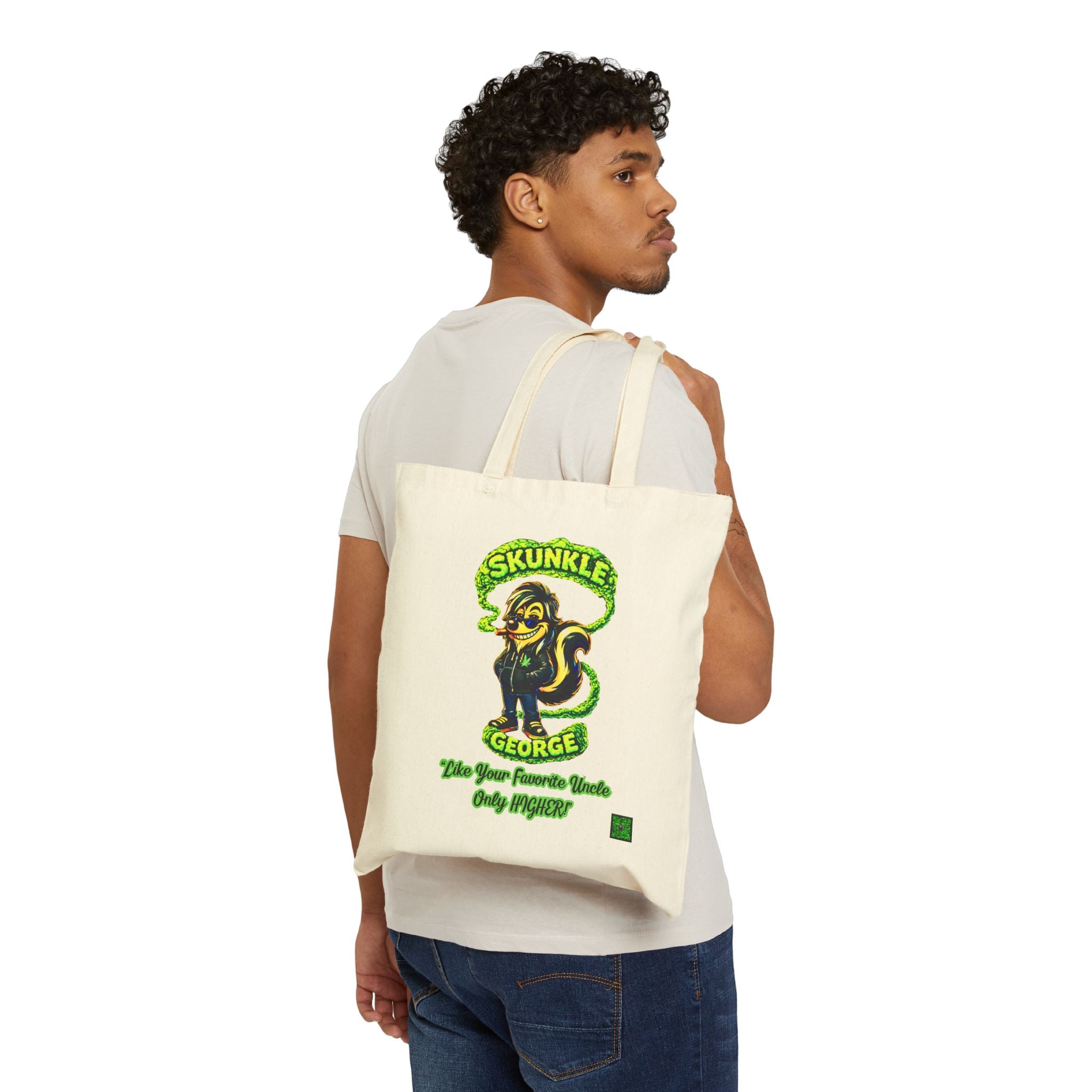 Skunkle George Tote Bag — Cotton Canvas Tote