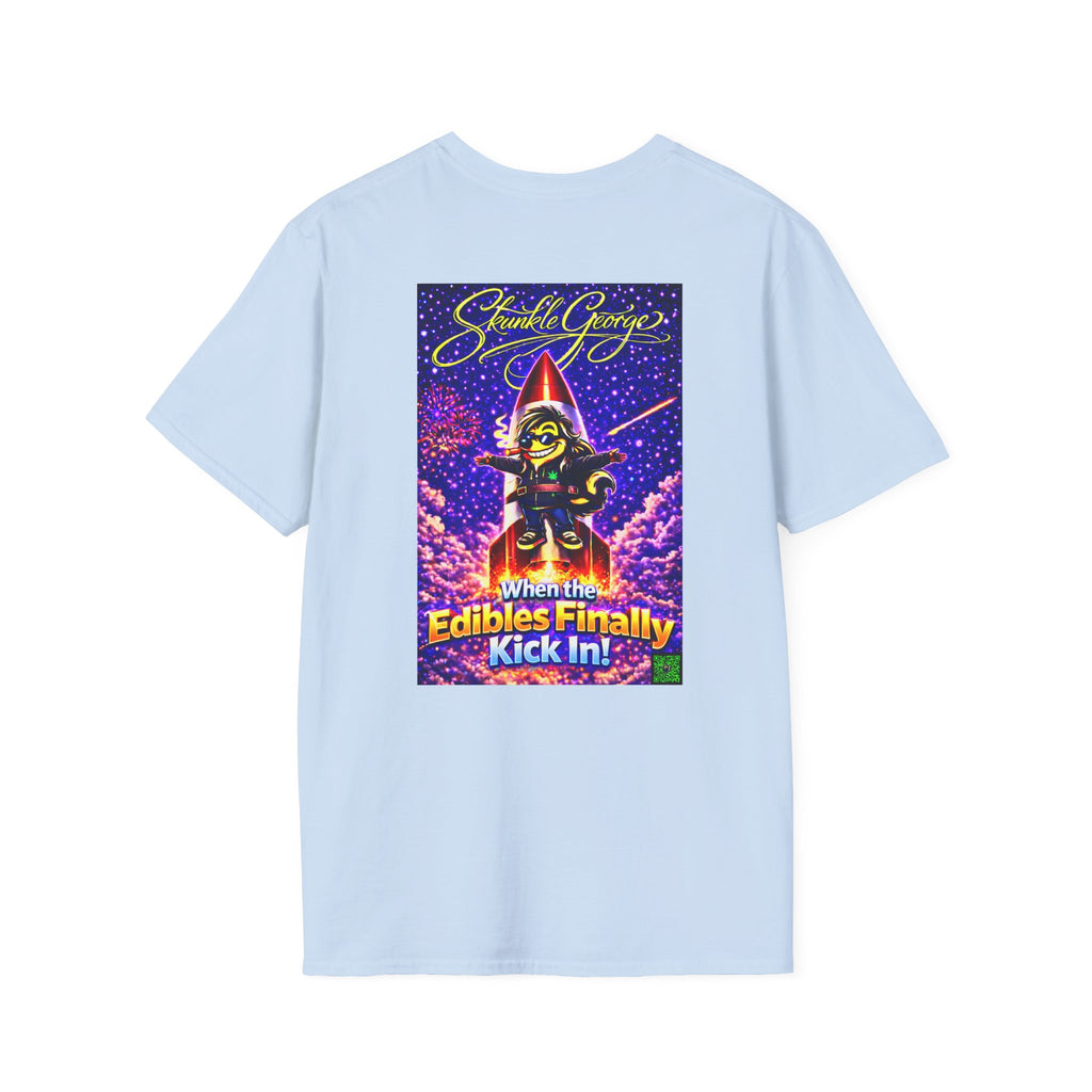 Skunkle George T-Shirt | Retro Cannabis Edibles Rocket Shirt