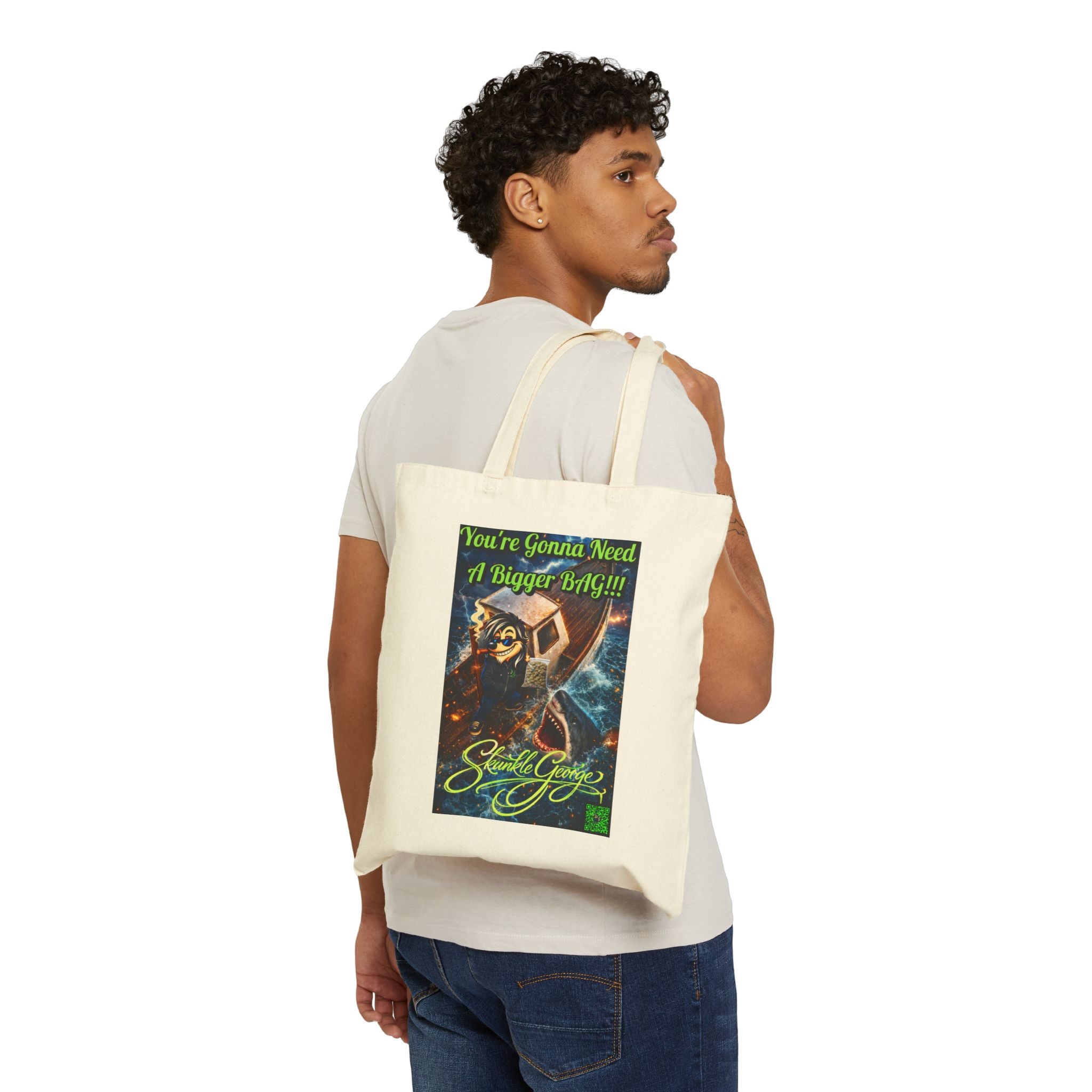 Skunkle George Tote Bag — Cotton Canvas Tote