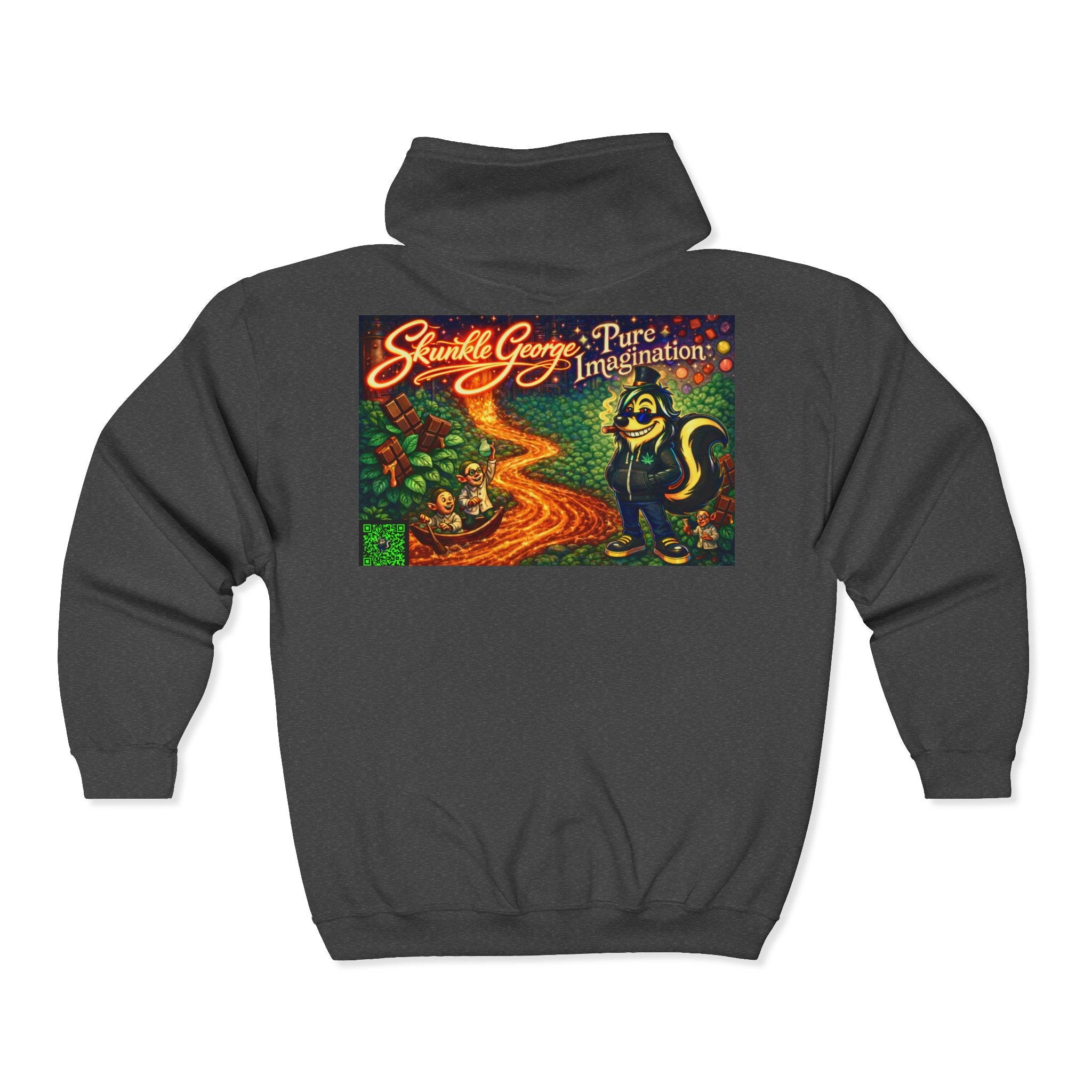 Zip Hoodie — Skunkle George “Pure Imagination” Retro Graphic Zip-Up
