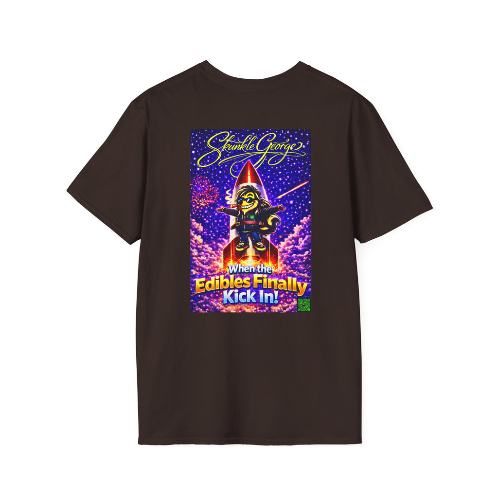 Skunkle George T-Shirt | Retro Cannabis Edibles Rocket Shirt
