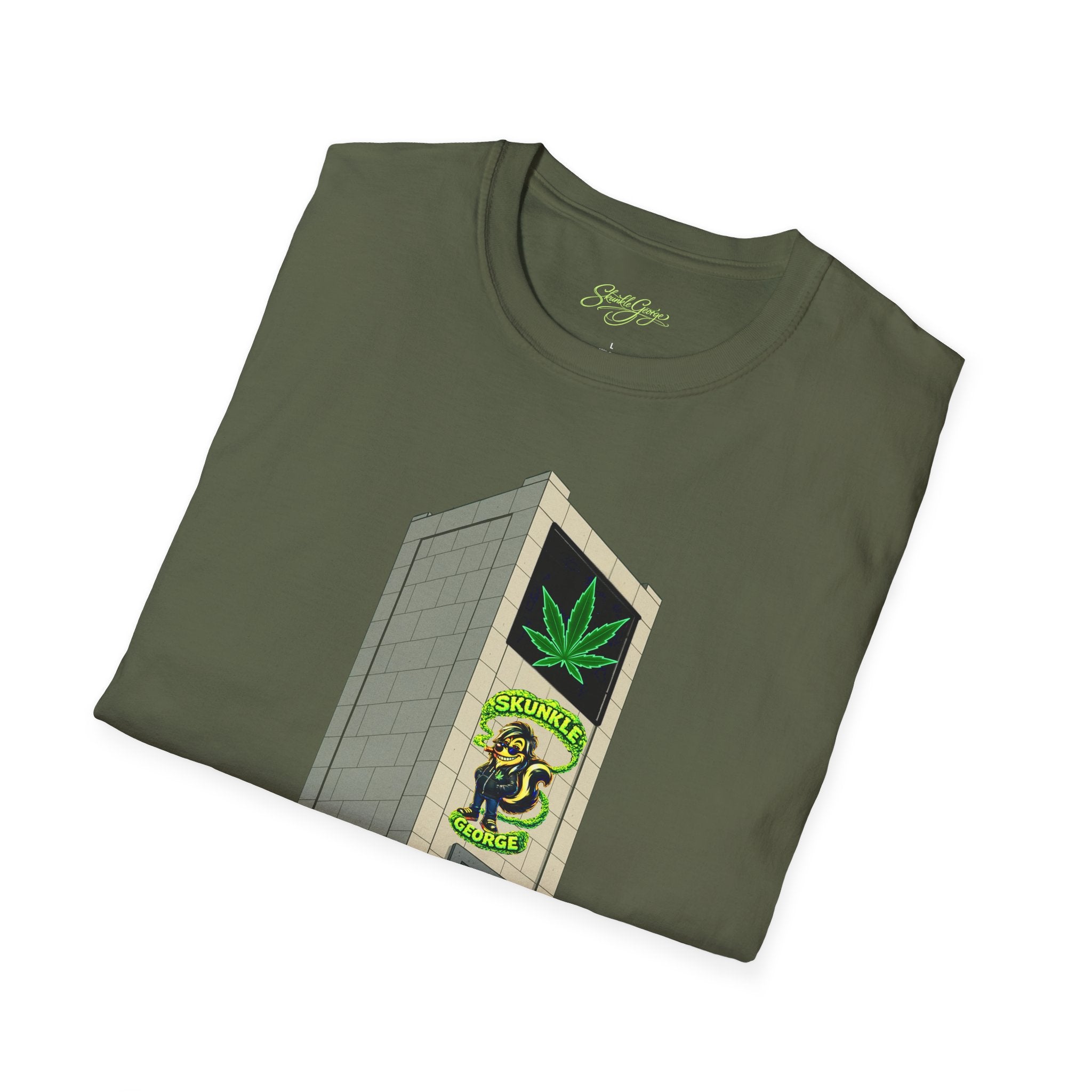 Skunkle George's Canna-Bin Graphic T-Shirt