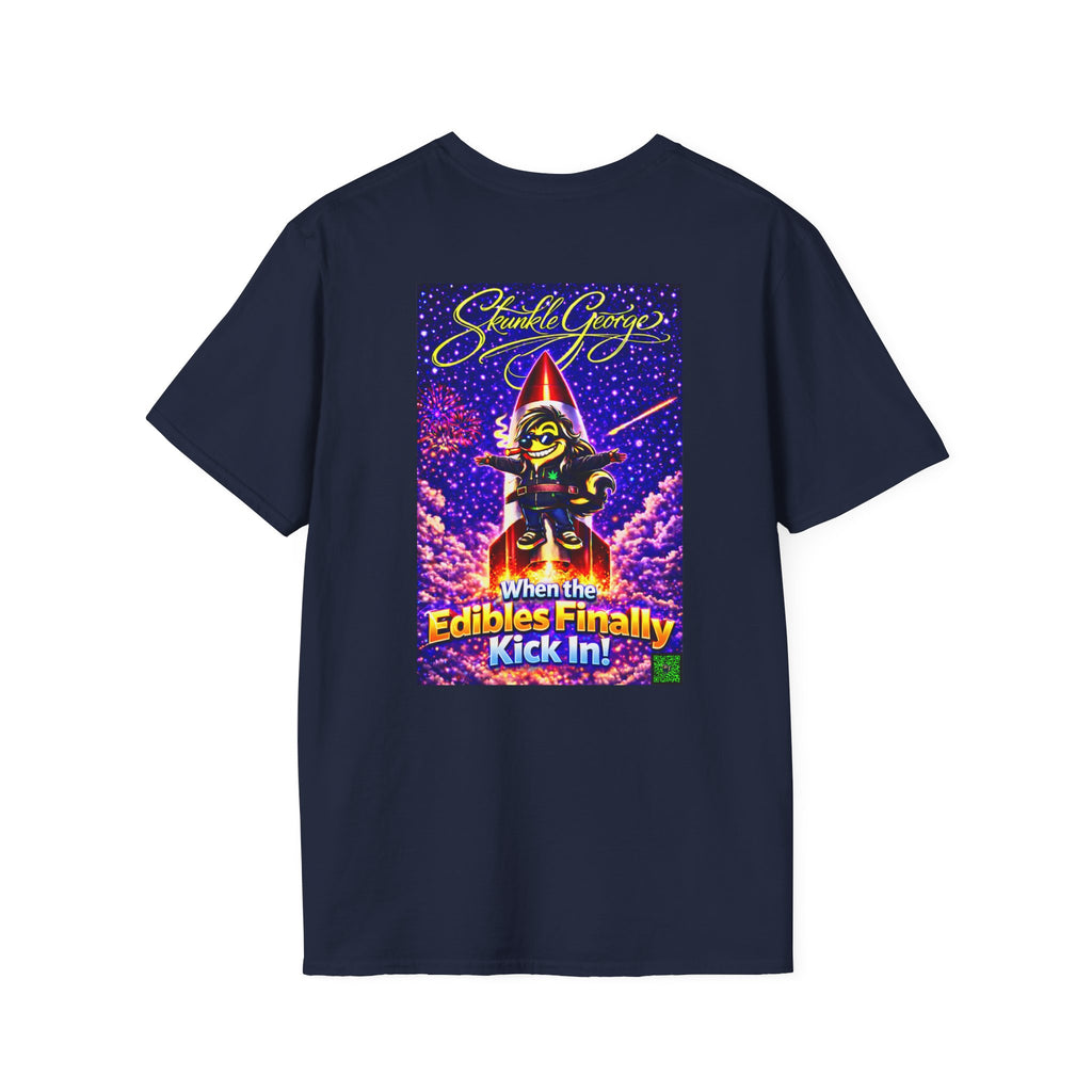 Skunkle George T-Shirt | Retro Cannabis Edibles Rocket Shirt