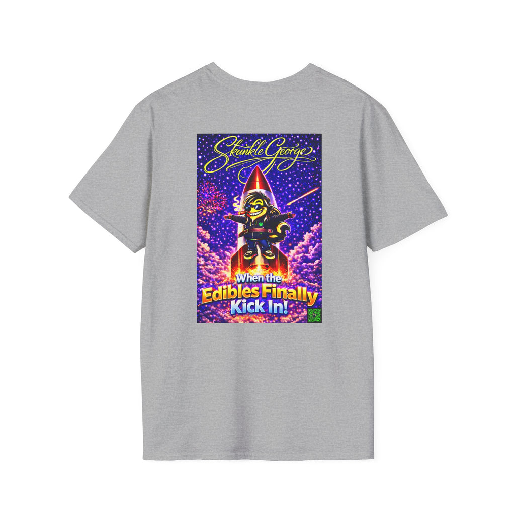 Skunkle George T-Shirt | Retro Cannabis Edibles Rocket Shirt