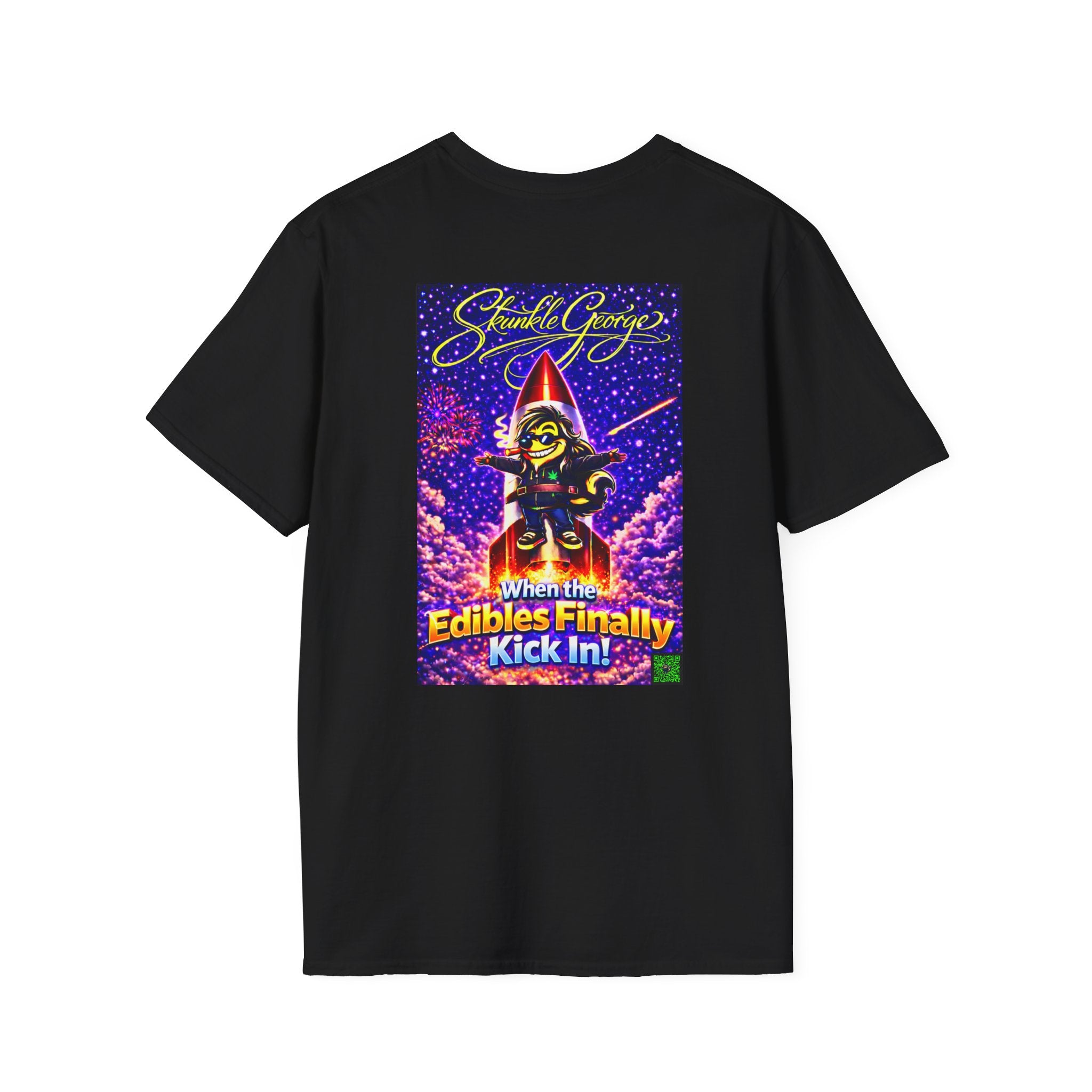 Skunkle George T-Shirt | Retro Cannabis Edibles Rocket Shirt