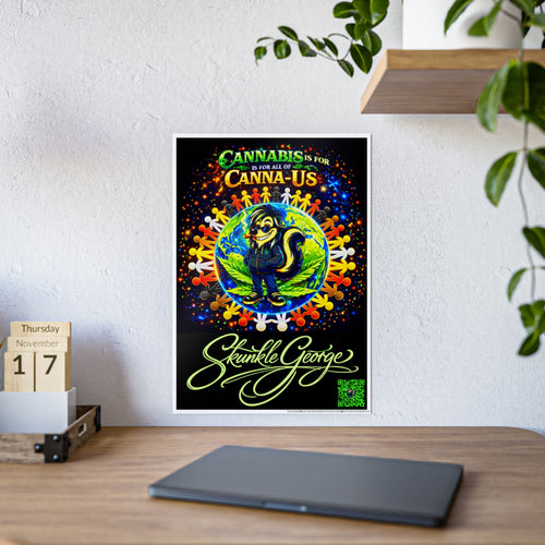 Gloss Poster - 'Cannabis Is For Canna-Us' Skunkle George Psychedelic Art Print