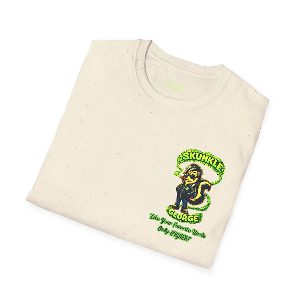 Skunkle George T-Shirt | Retro Cannabis Edibles Rocket Shirt