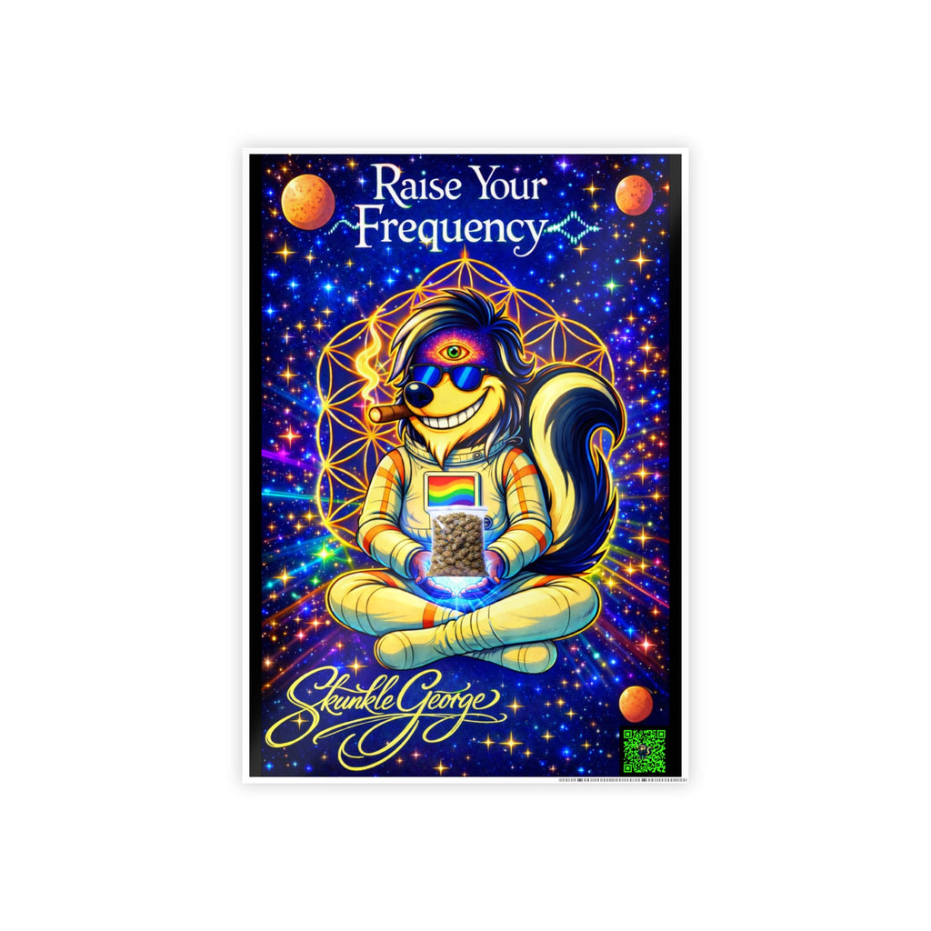 Poster — "Raise Your Frequency" Psychedelic Skunk Art Print