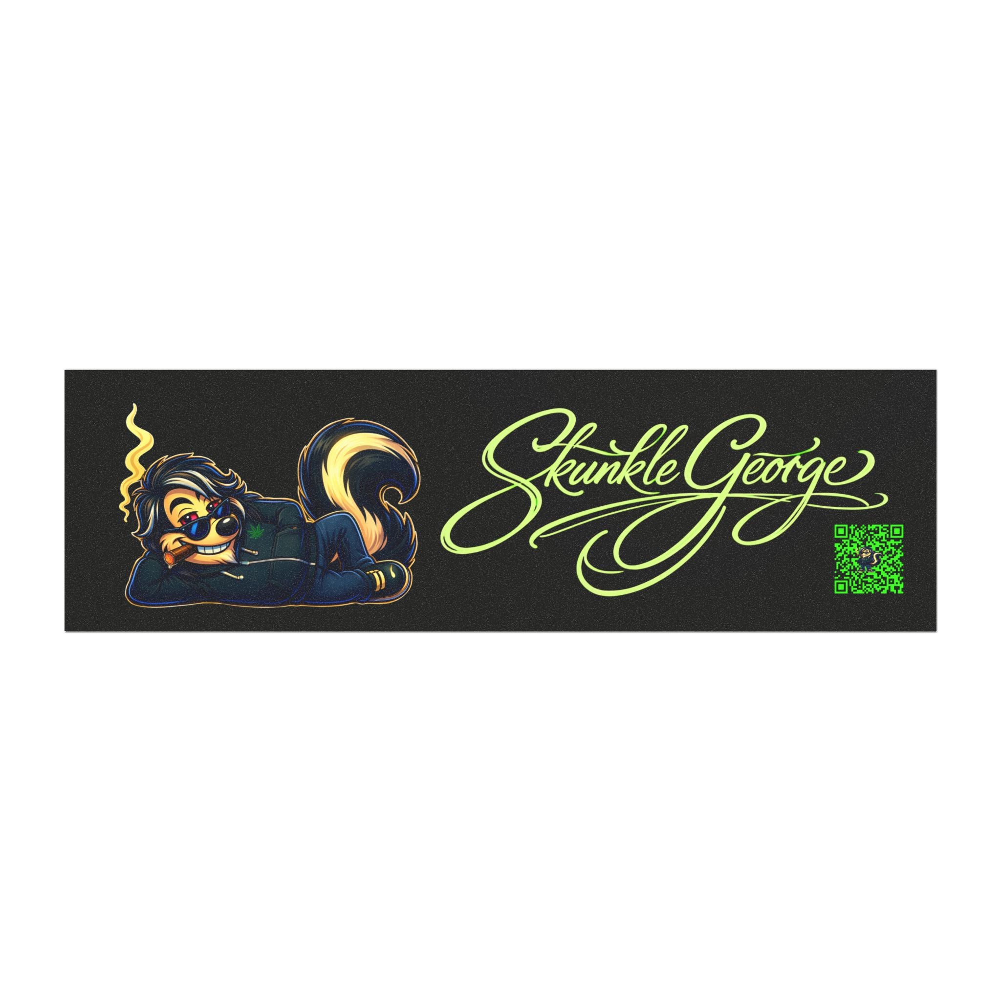 Skunk Mascot Car Magnet — "Skunkle George" Retro Logo Sticker for Cars