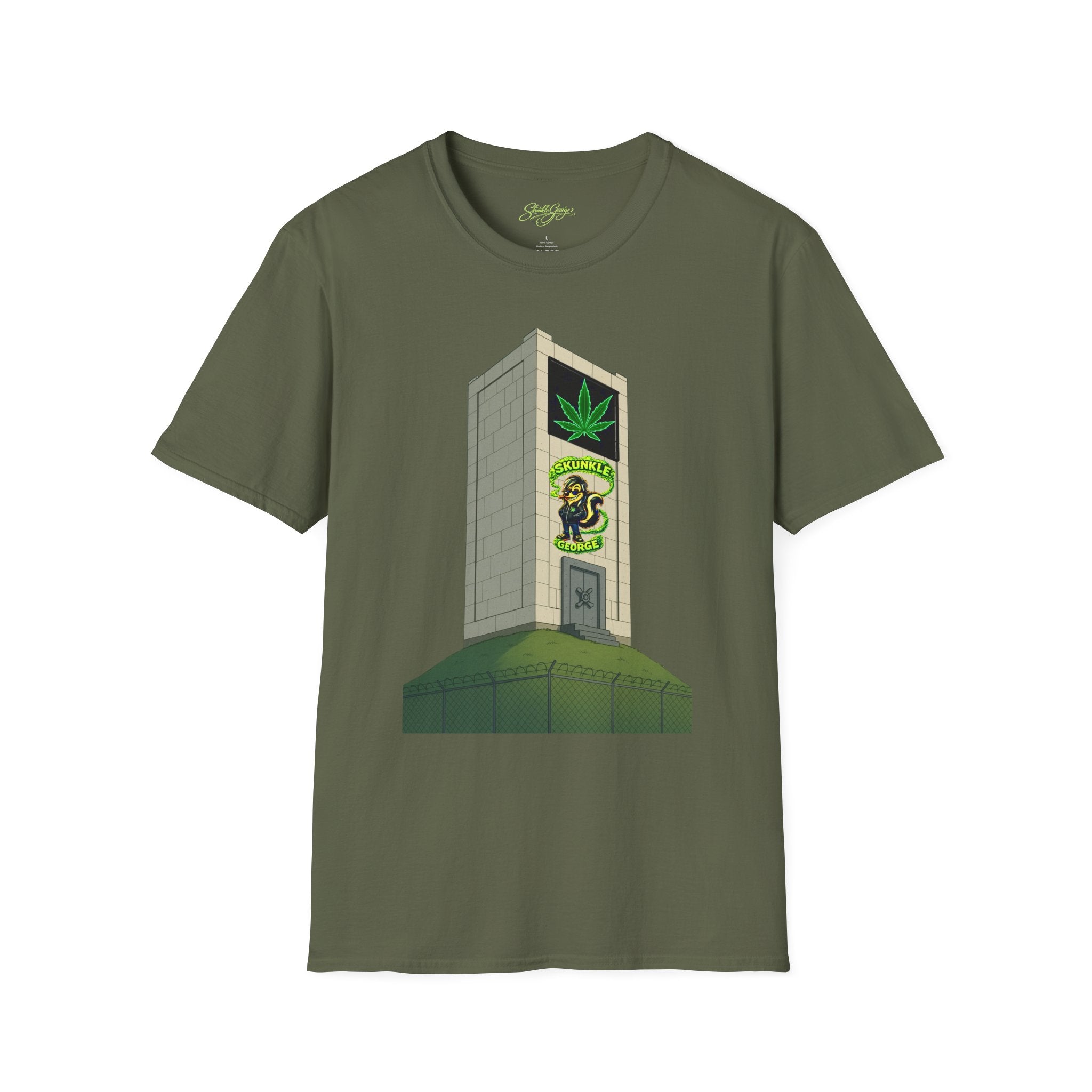 Skunkle George's Canna-Bin Graphic T-Shirt