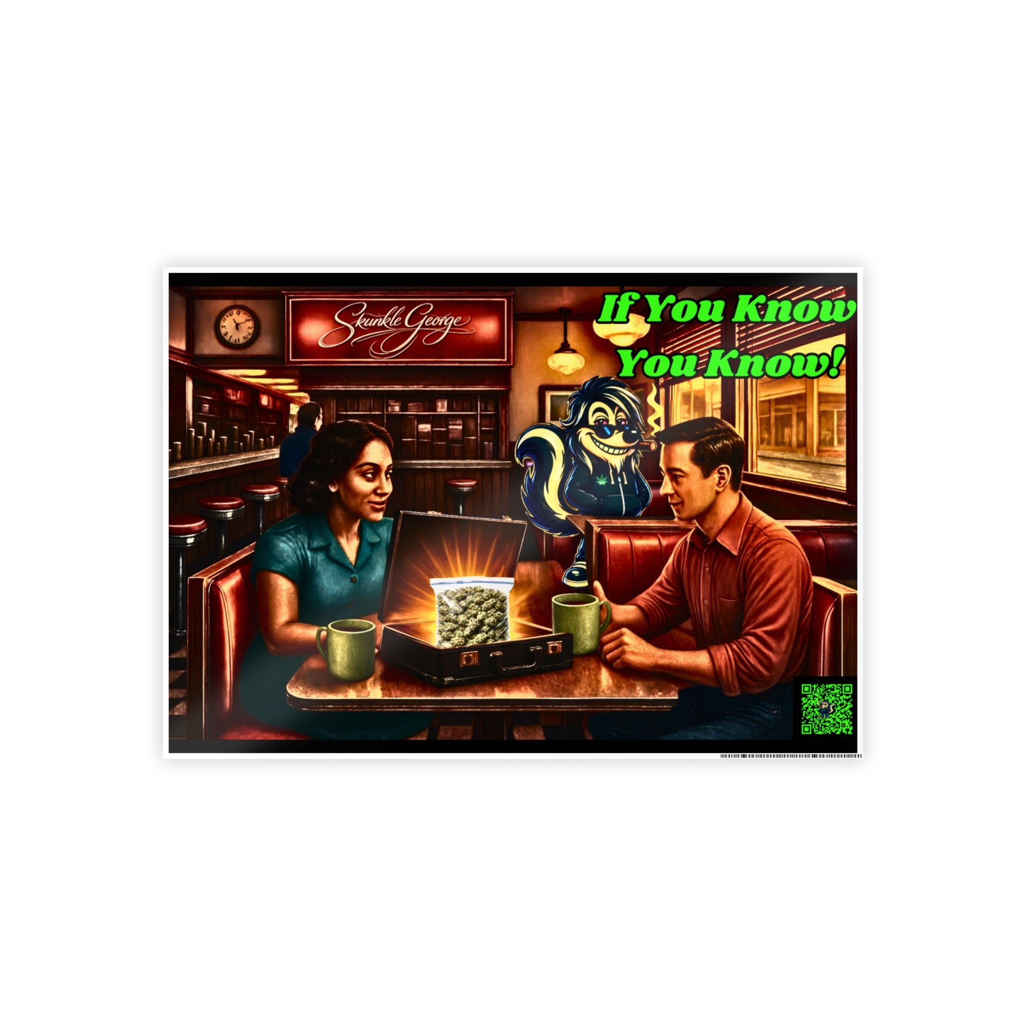Gloss Poster — Retro Diner Artwork “If You Know You Know”