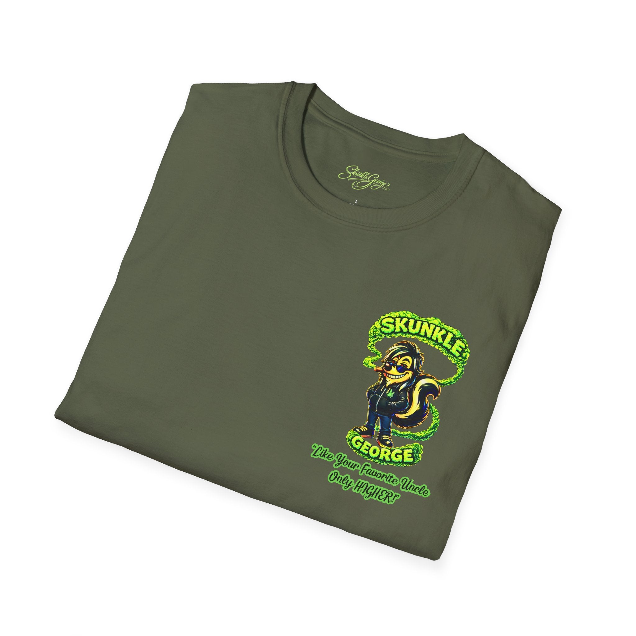 Skunkle George Cinematic T-Shirt — "You're Gonna Need A Bigger Bag!!!" Retro Cinematic Graphic Tee