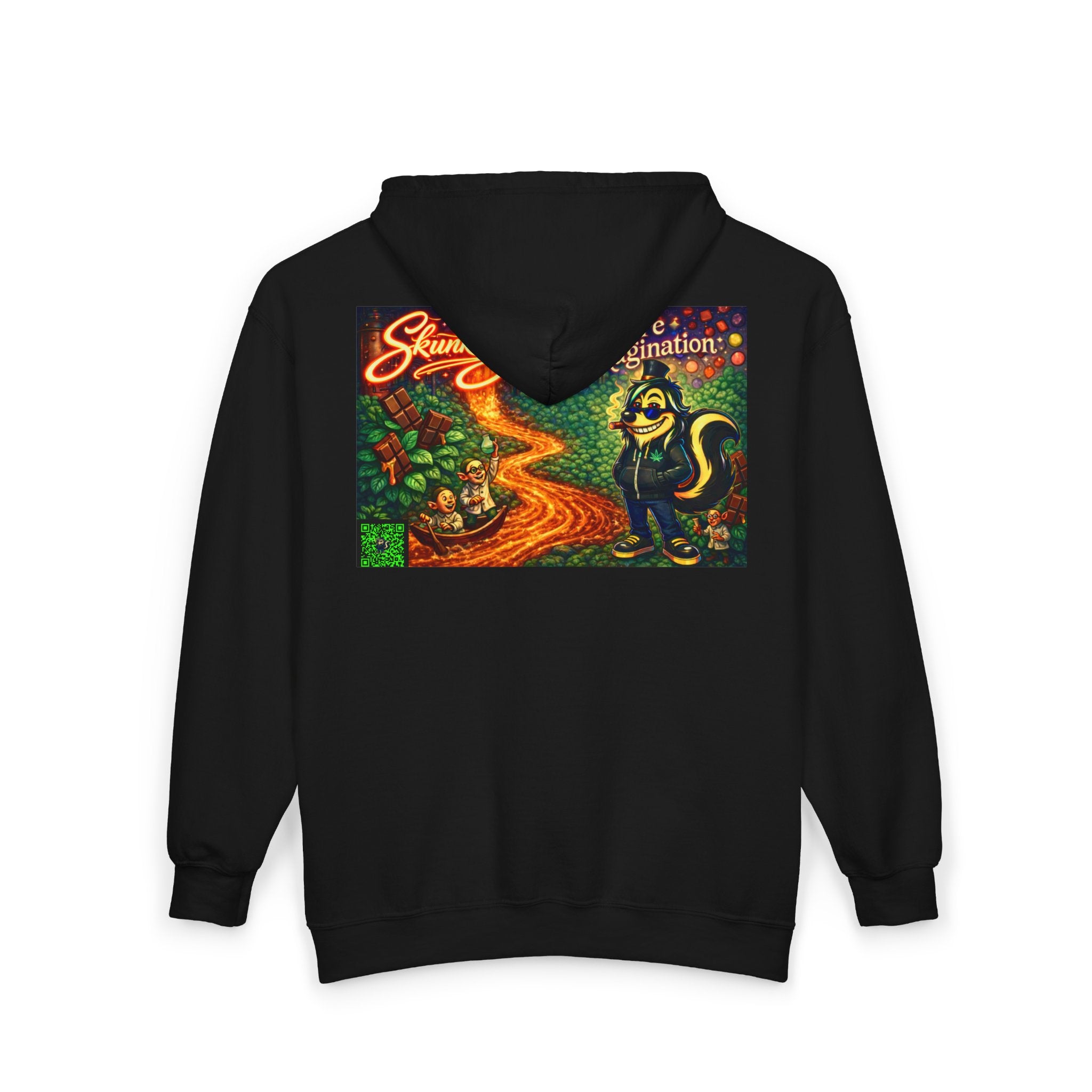 Zip Hoodie — Skunkle George “Pure Imagination” Retro Graphic Zip-Up