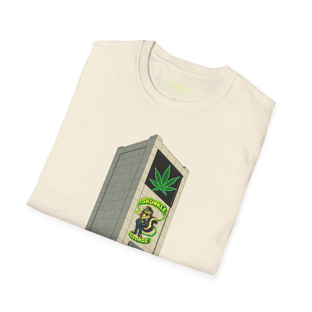 Skunkle George's Canna-Bin Graphic T-Shirt