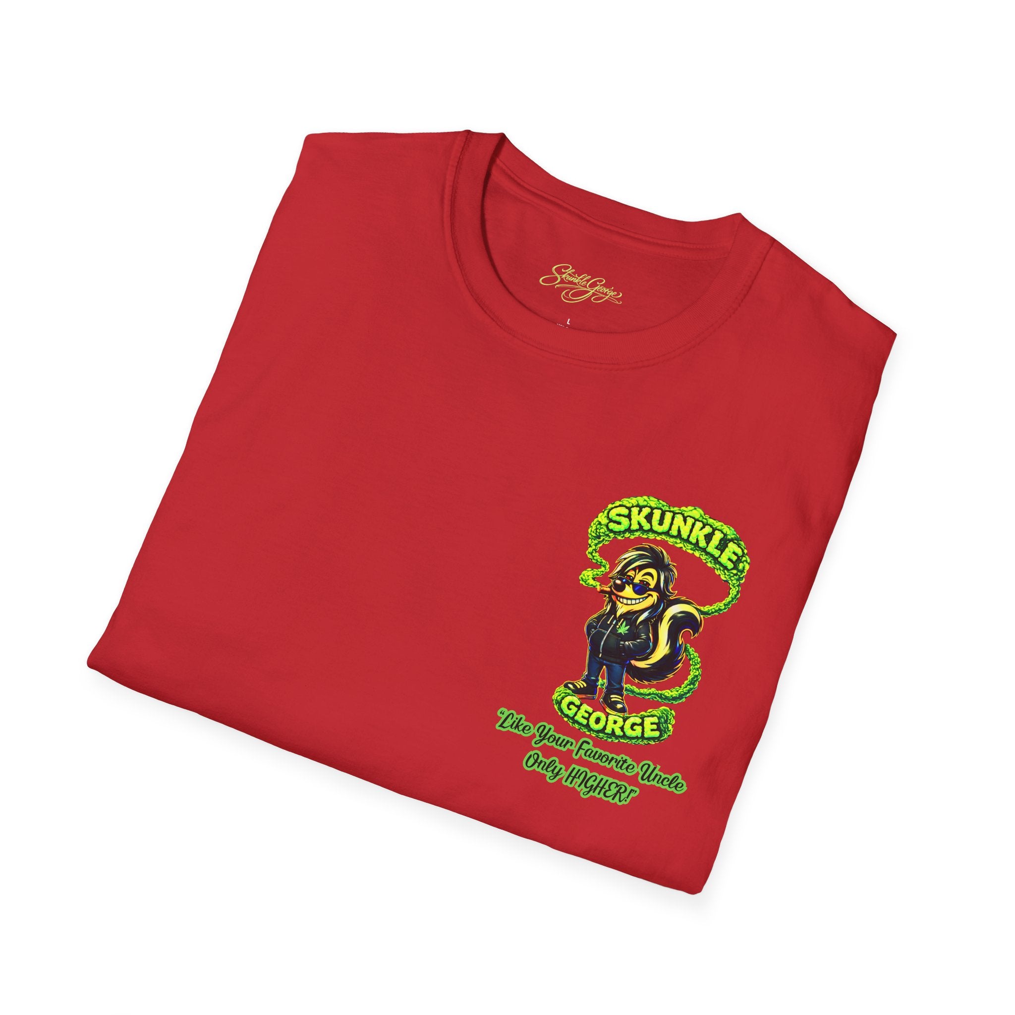 Skunkle George T-Shirt | Retro Cannabis Edibles Rocket Shirt