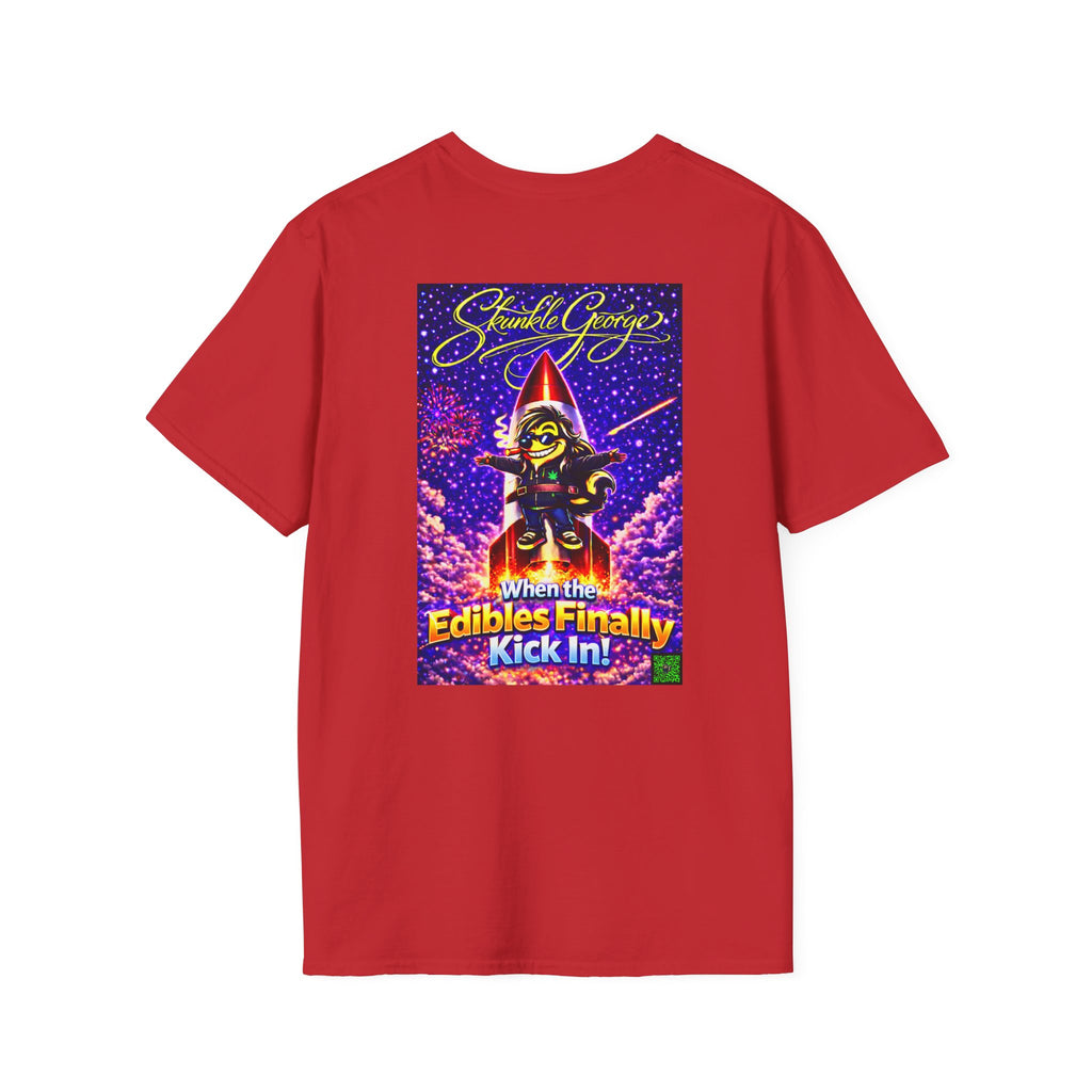 Skunkle George T-Shirt | Retro Cannabis Edibles Rocket Shirt