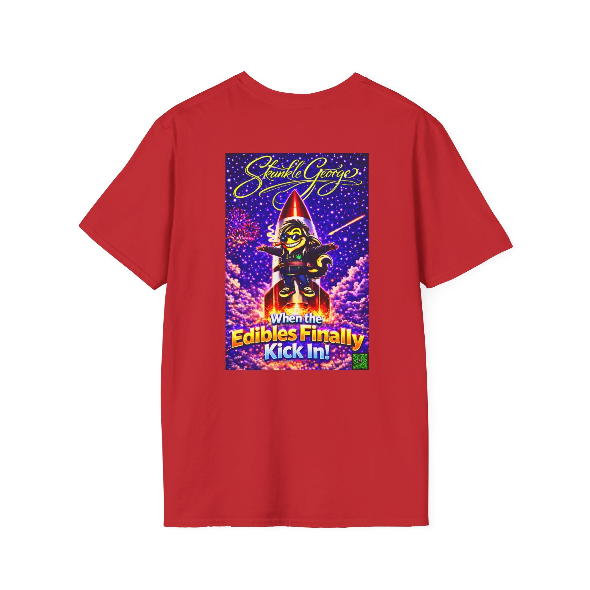 Skunkle George T-Shirt | Retro Cannabis Edibles Rocket Shirt