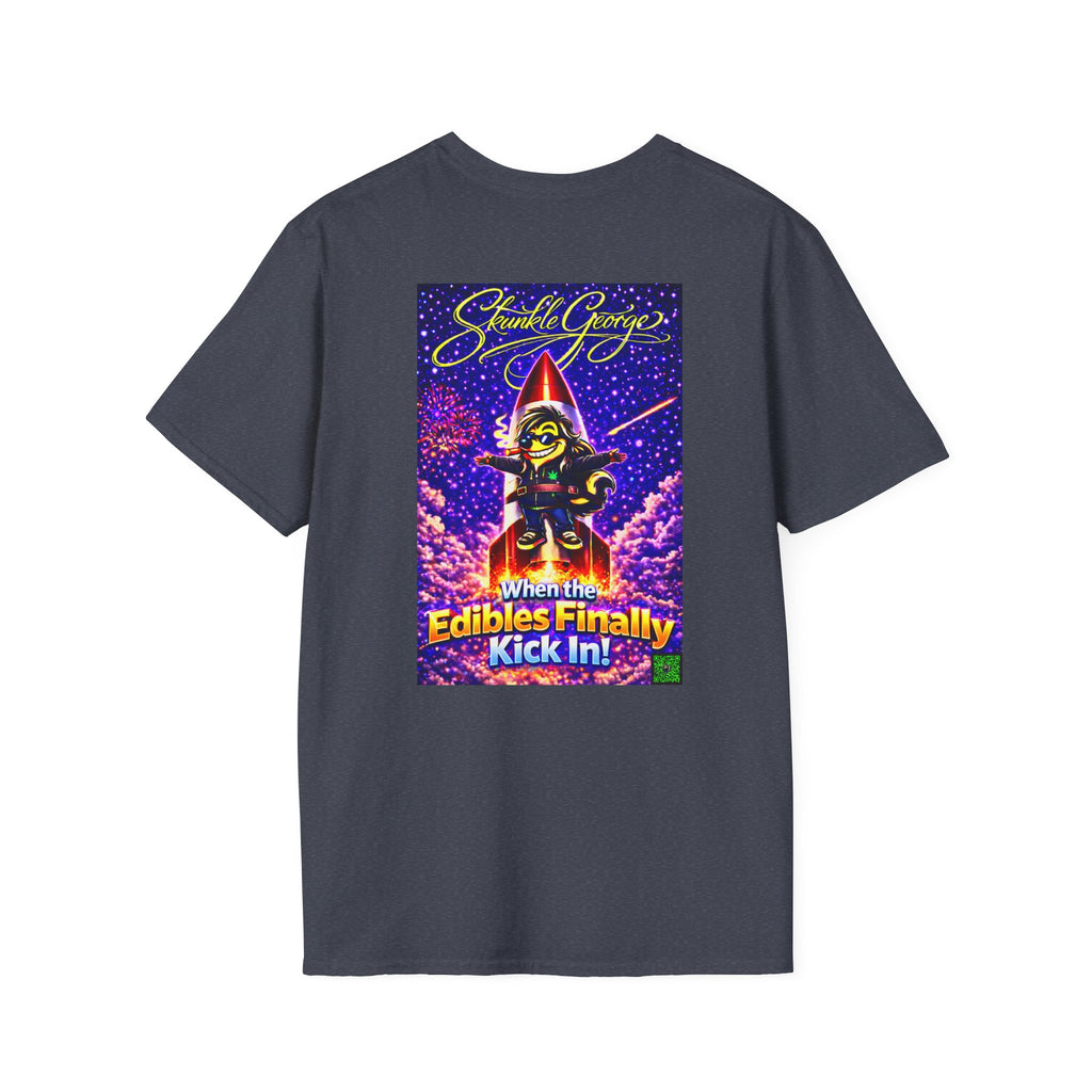 Skunkle George T-Shirt | Retro Cannabis Edibles Rocket Shirt