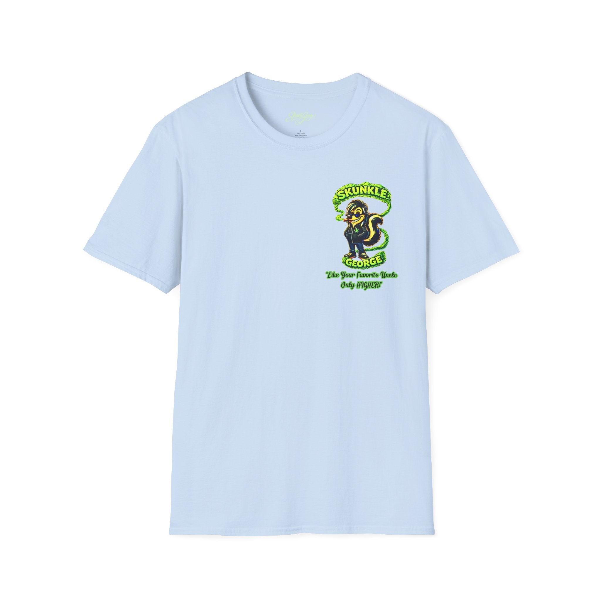 Skunkle George Illustration T-Shirt | Vintage Stoner Art, Boulder Chase