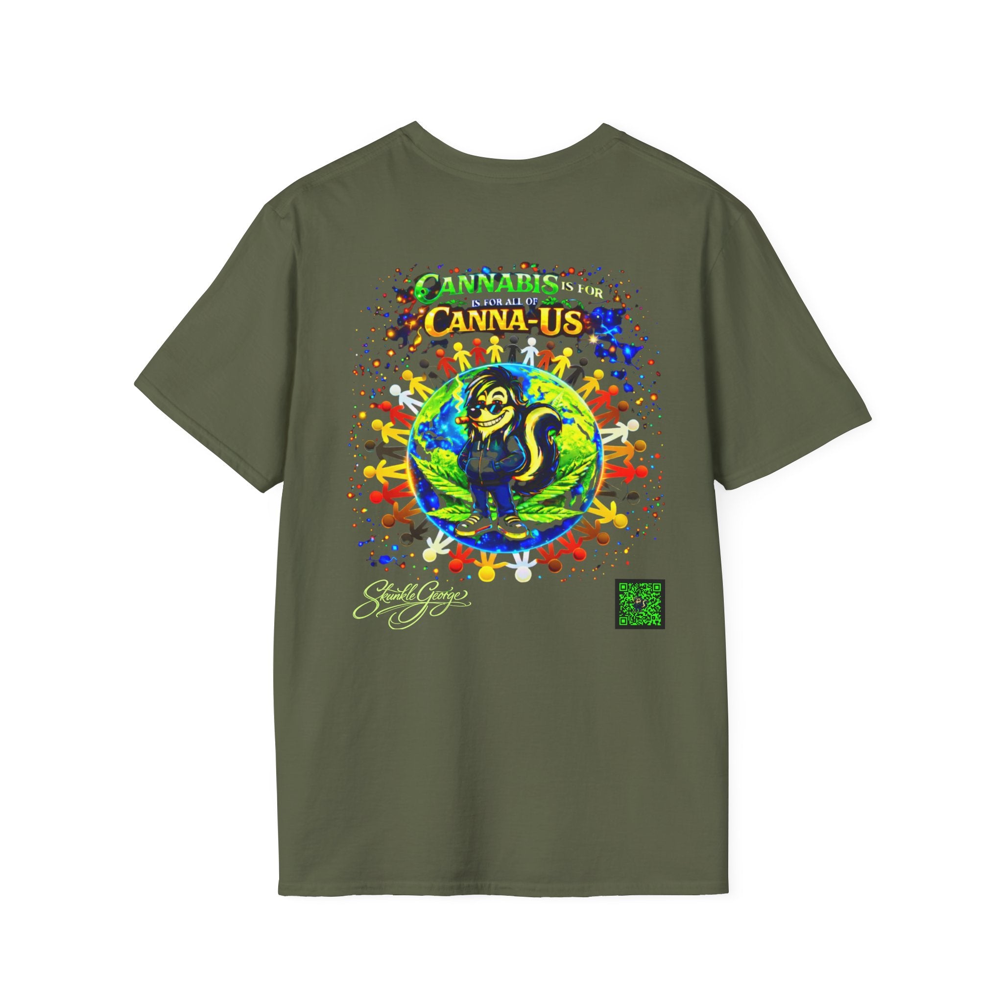 Skunkle George Skunk T-Shirt | Cannabis Canna-Us Graphic Tee
