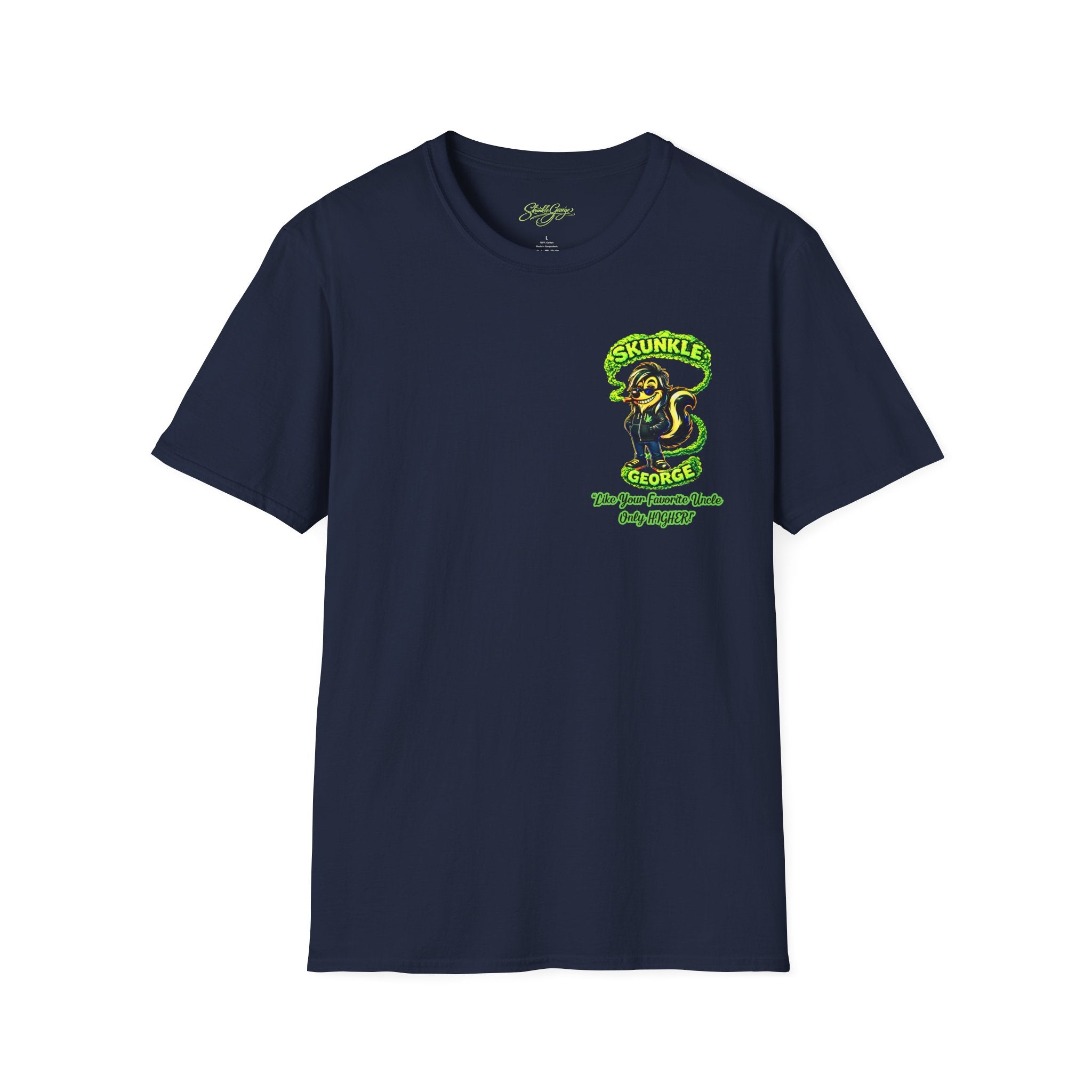 Skunkle George Illustration T-Shirt | Vintage Stoner Art, Boulder Chase