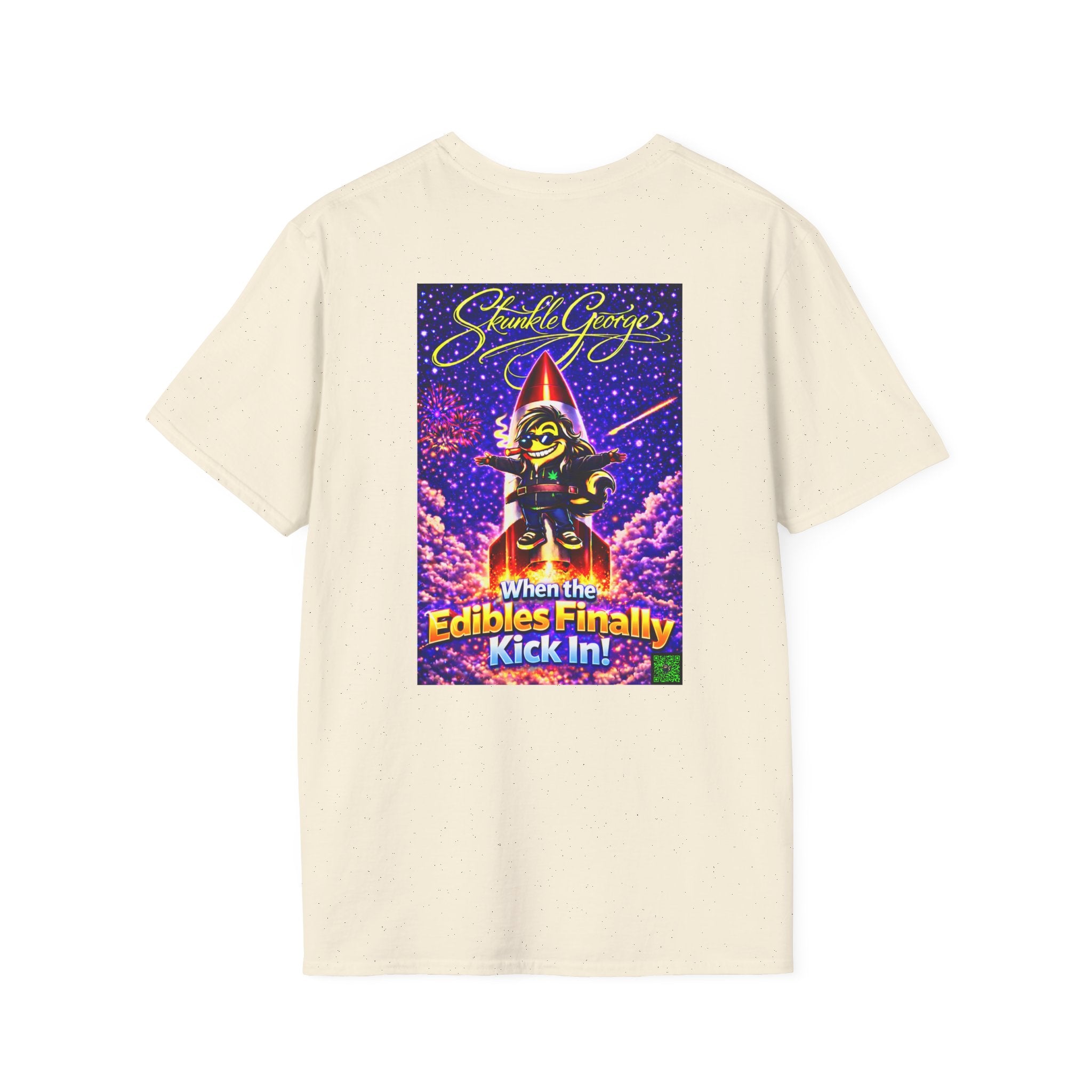 Skunkle George T-Shirt | Retro Cannabis Edibles Rocket Shirt