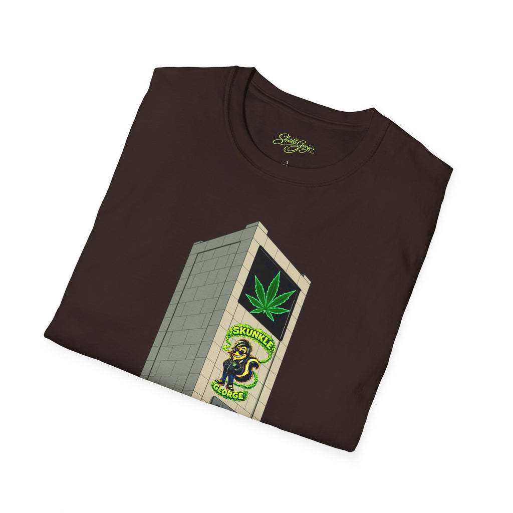 Skunkle George's Canna-Bin Graphic T-Shirt