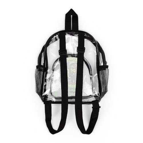 Clear Stadium Backpack — Skunkle George Graphic Clear Event & Game Day Bag